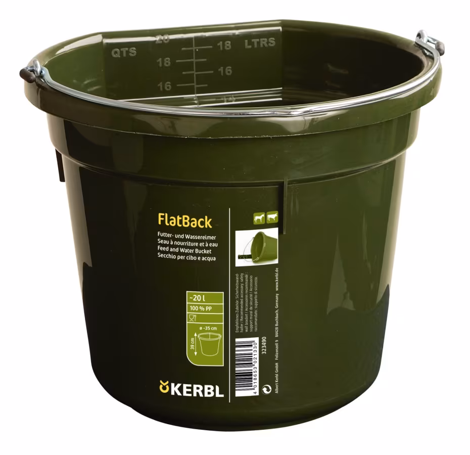 FlatBack, grün, ca. 20ltr., Futter-u. Wassereimer