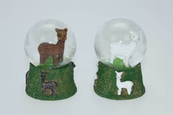 Glitzerkugel Alpaka Höhe 6,5 cm