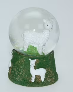 Glitzerkugel Alpaka Höhe 6,5 cm